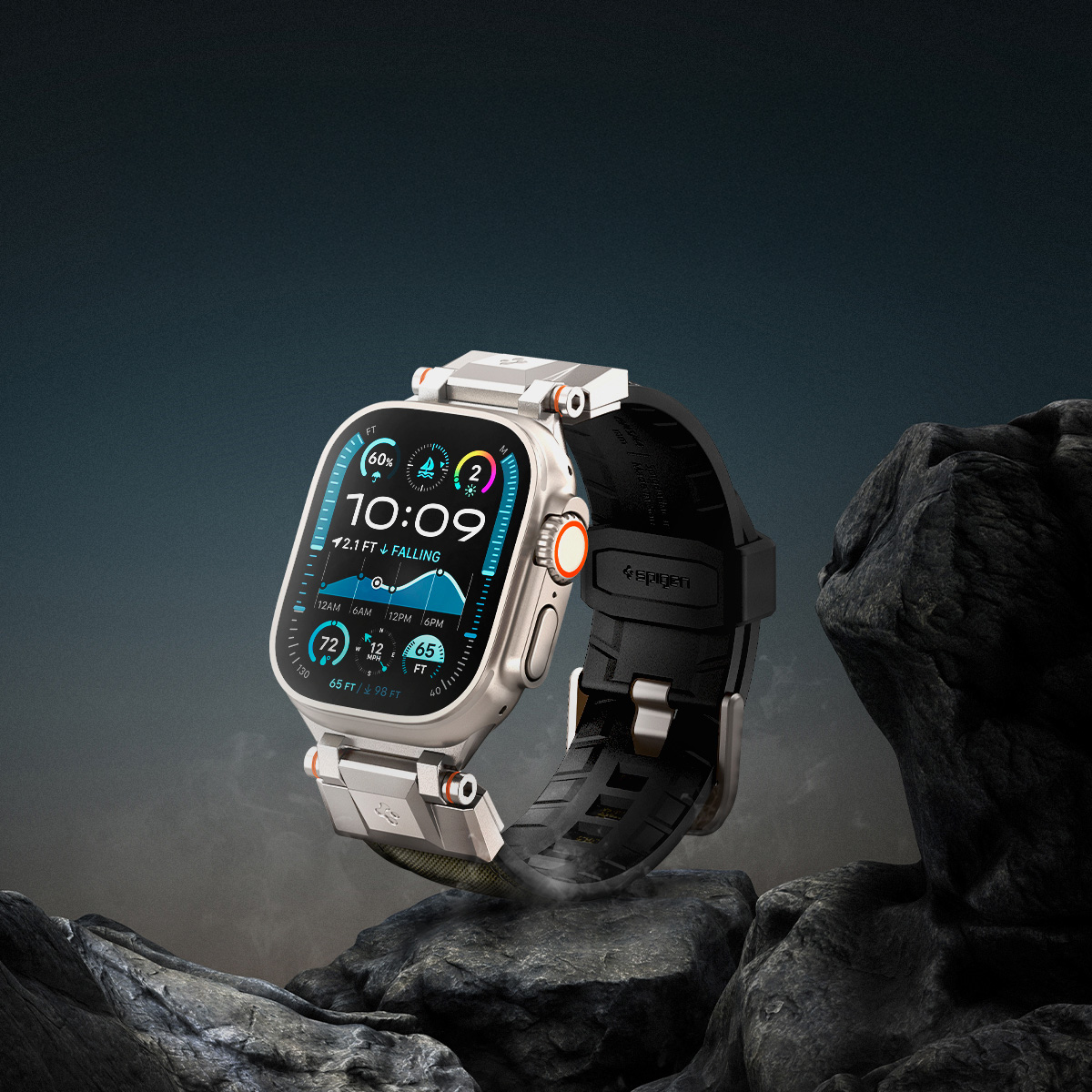 Pasek Spigen DuraPro Armor Band do Apple Watch 49/46/45/44 mm, zielony